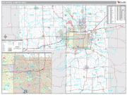 Des Moines-West Des Moines Wall Map Premium Style